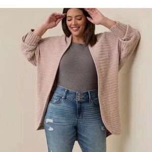 Chenille Cocoon Open Front Ribbed Sweater -NWT TORRID size 2- 18/20